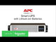 APC Smart-UPS, Line Interactive, 1000VA, Lithium-ion, Rack/Tower, 2U, 230V, 6x IEC C13 outlets, SmartConnect Port+SmartSlot, Short Depth, AVR, LCD