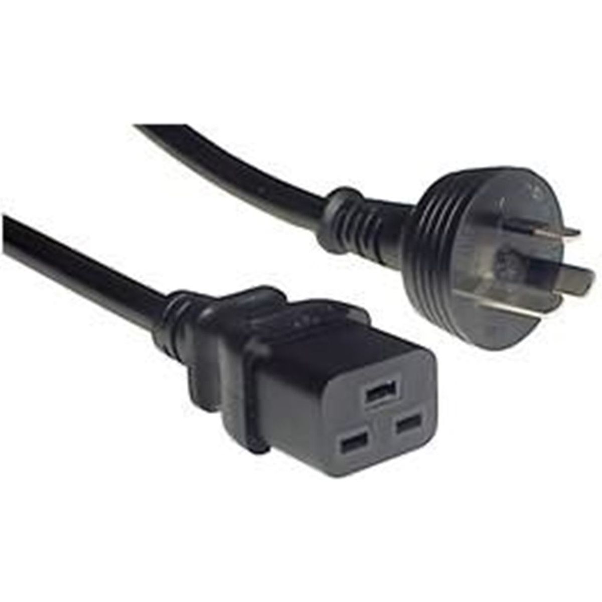 Power Cable Male 3 pin 10amp to Female IEC C19 16amp Lead complete with 10amp in line Circuit Breaker 1.8M