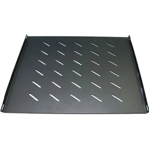 19" Rack mount Sliding Shelf, depth 650mm, color:RAL7021, Load capacity:90kg